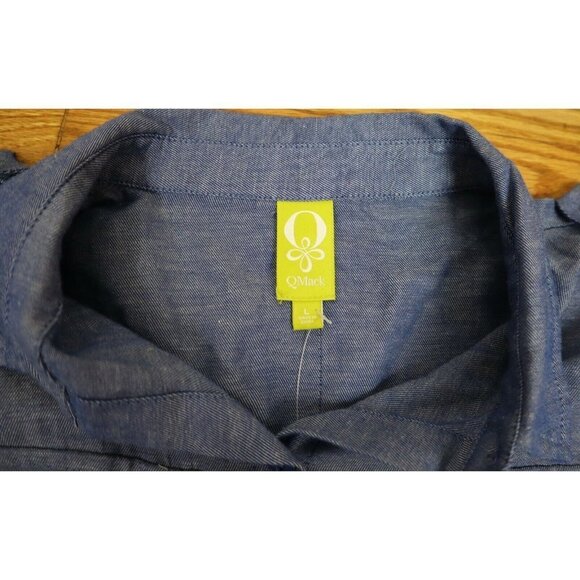 QMACK - GIRL'S BLUE SHIRT DRESS - SIZE L - NEW WITH TAGS - Picture 3 of 5
